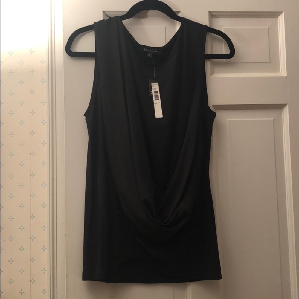 NEW Black Tahari Blouse - Size Large